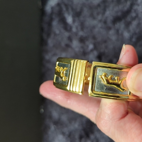 Gruen VTG Bracelet Panther Two Tone Watch GR7140 Stainless Steel Back - UNTESTED - Picture 5 of 9